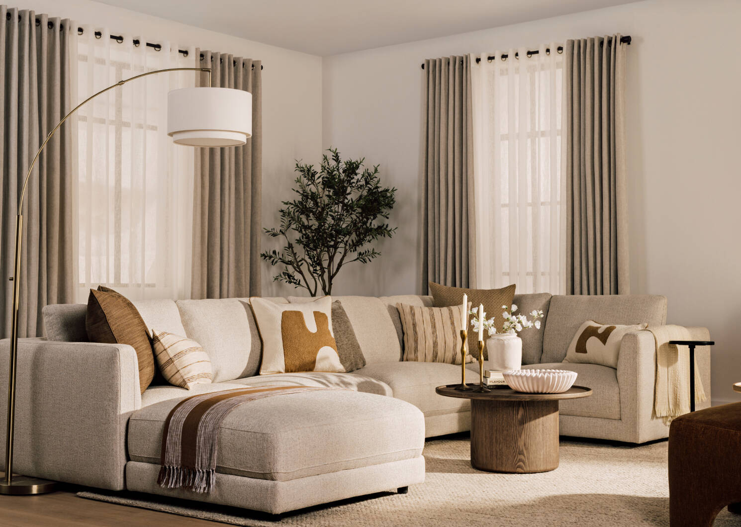 Mila Modular 4-Piece Sofa Chaise