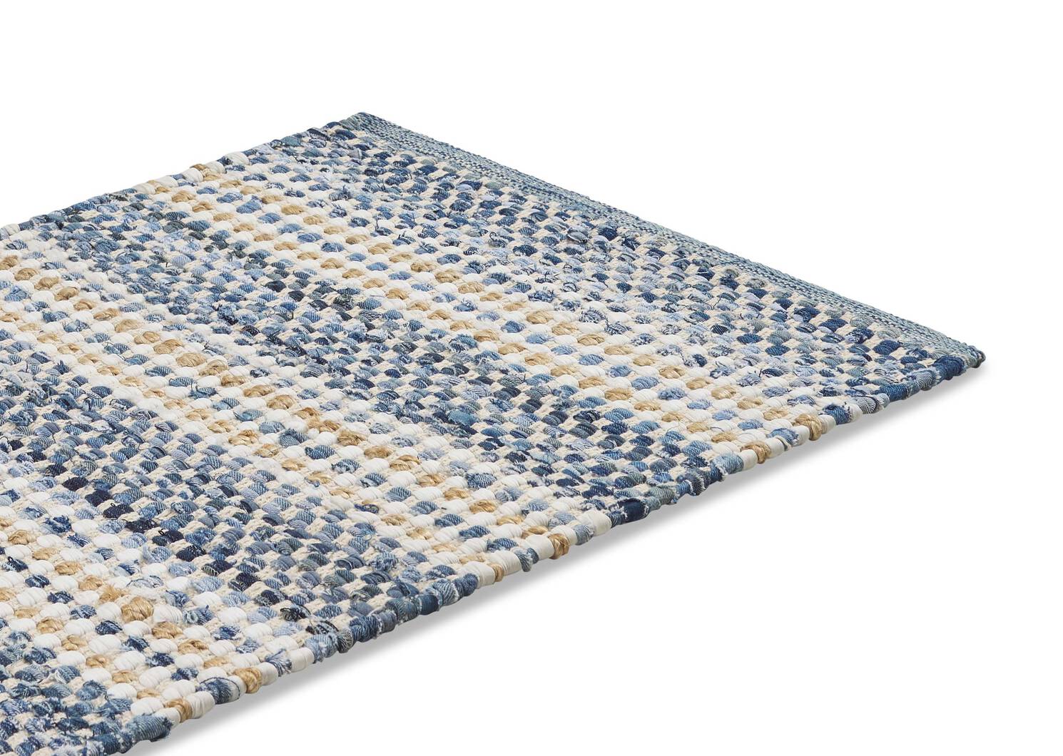 Indra Accent Rug 24x36 Blue/Jute