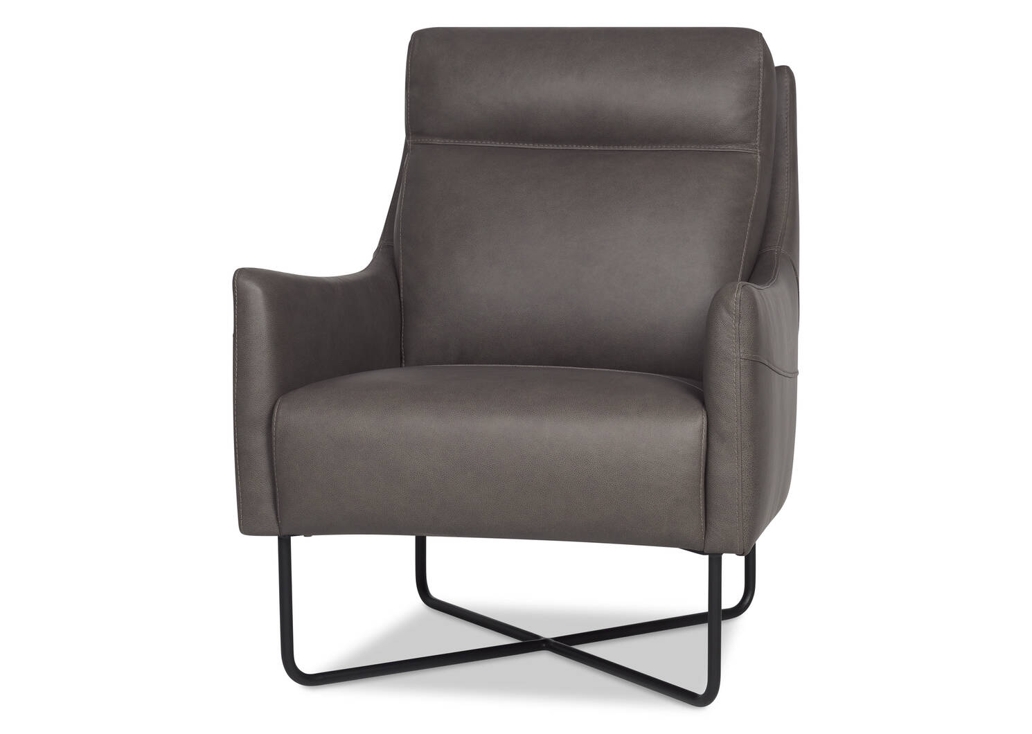 Gatwick Leather Armchair -Ashby Stone