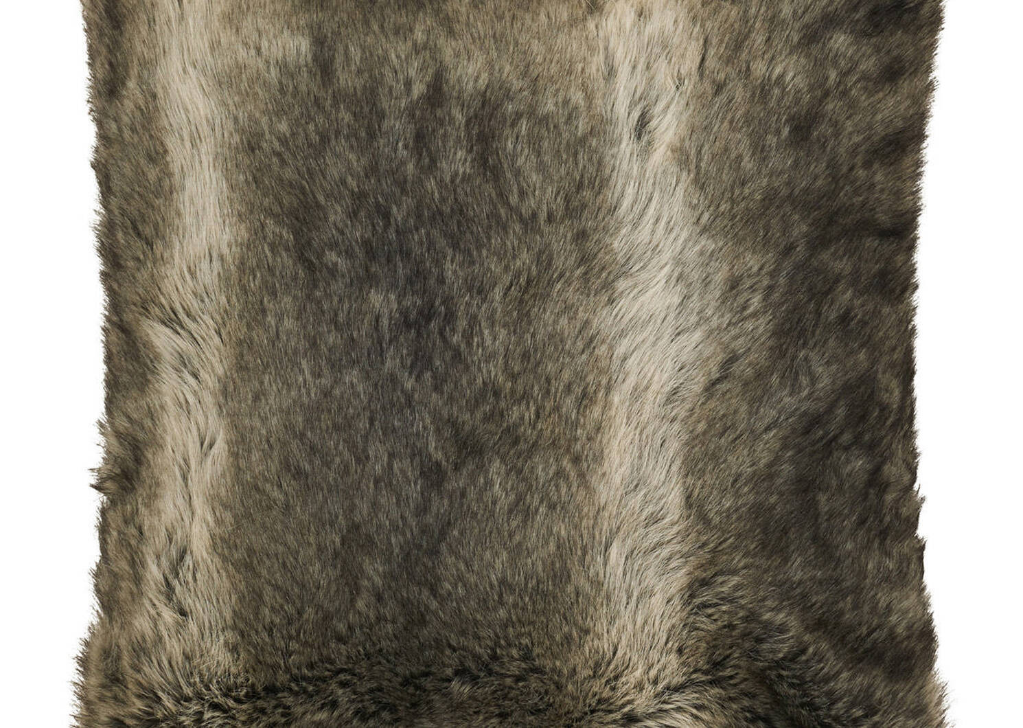 Coussin f.fourrure Fauna 20x20 loup gris
