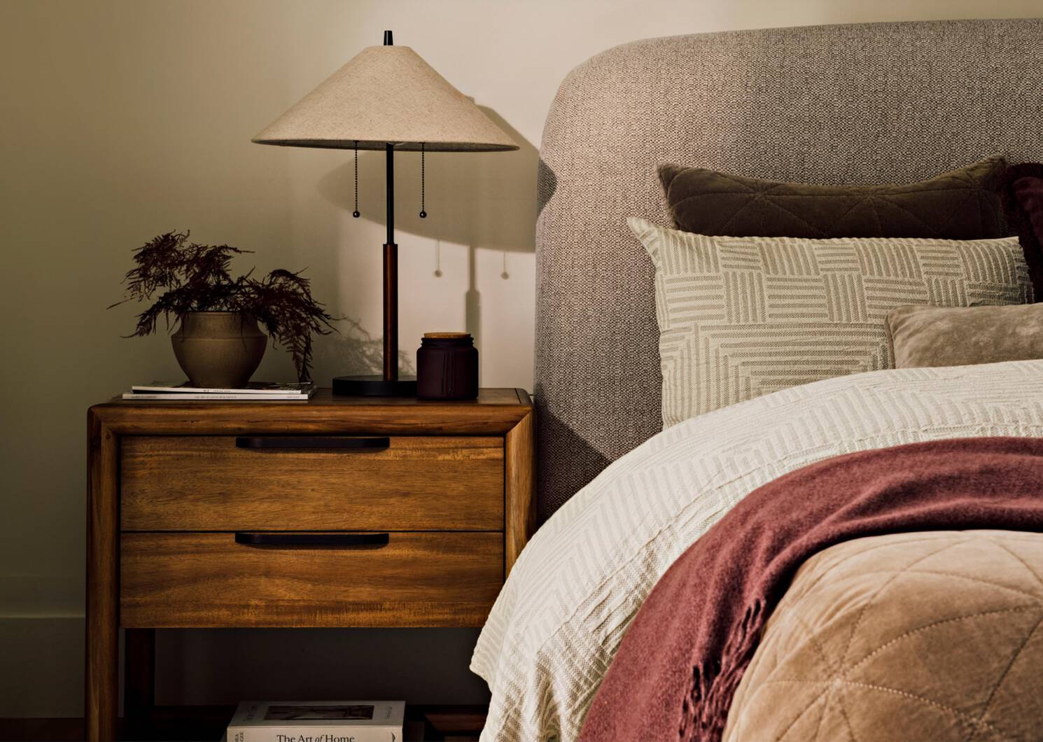Cayley Table Lamp Walnut/Black