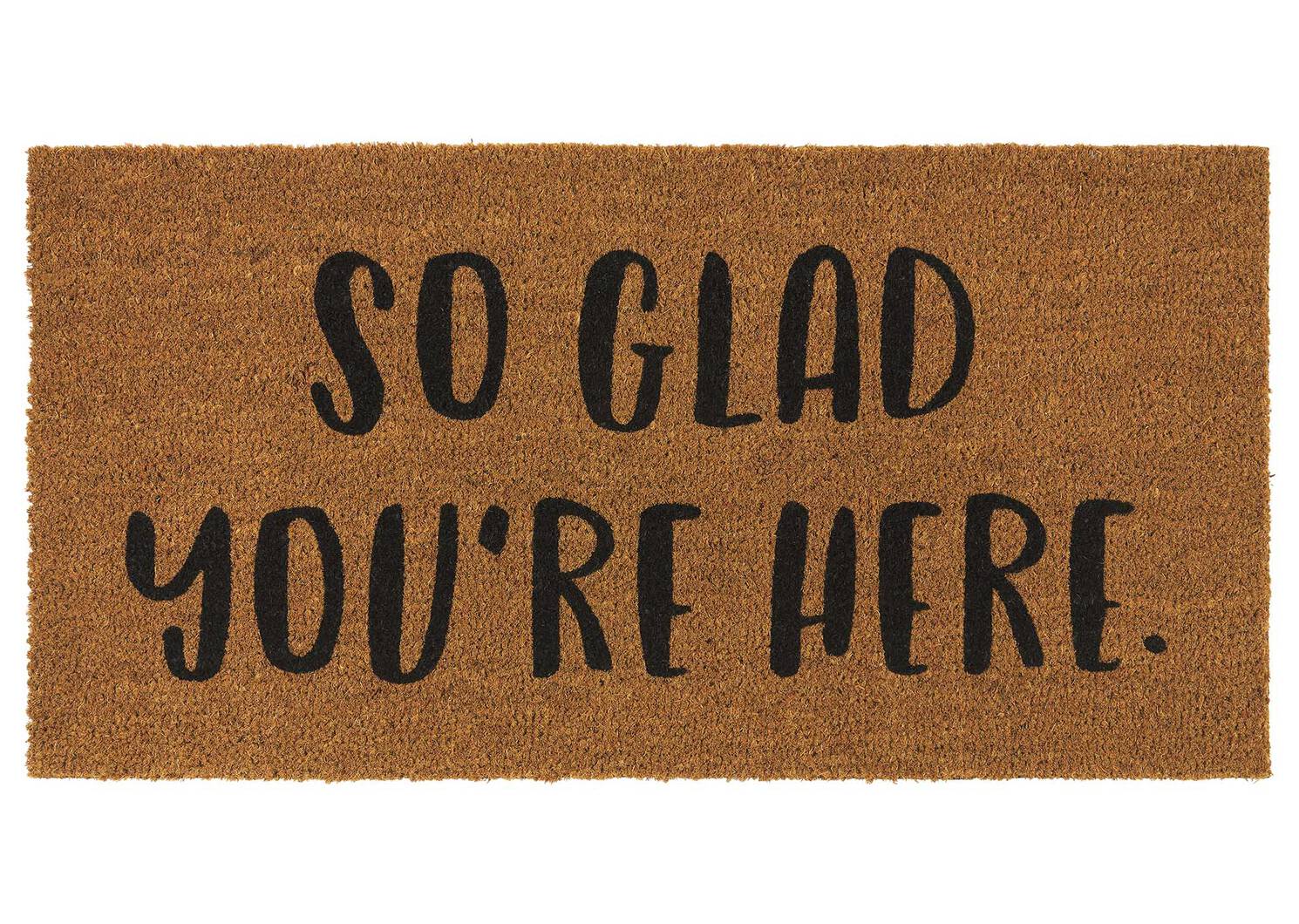 So Glad You're Here Doormat Natural