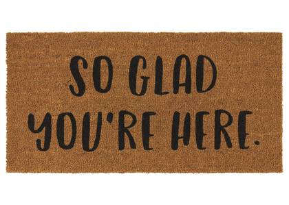 So Glad You're Here Doormat Natural