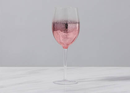 Shimmer Wine Glass Rose Gold