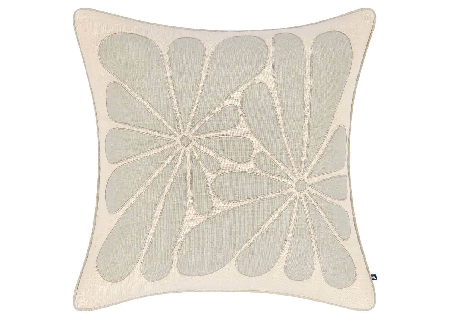 Sylva Cotton Floral Pillow 20x20 Iv/Sand