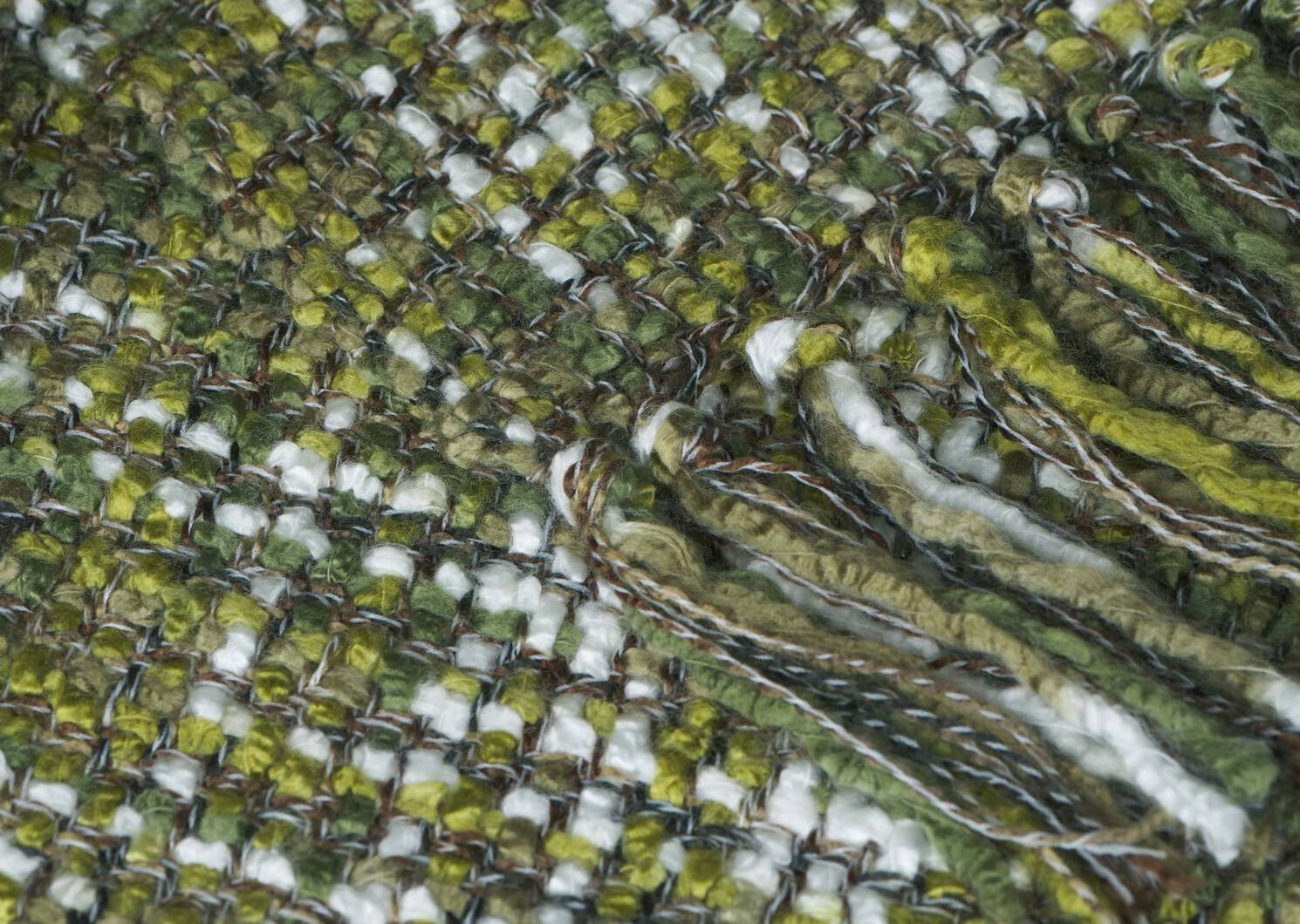 Jeté Betina olive/fougère/mousse