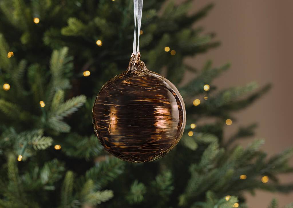 Orn. boule Andra brun