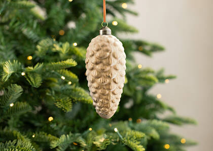 Orn. pomme de pin Vintage Pinecone