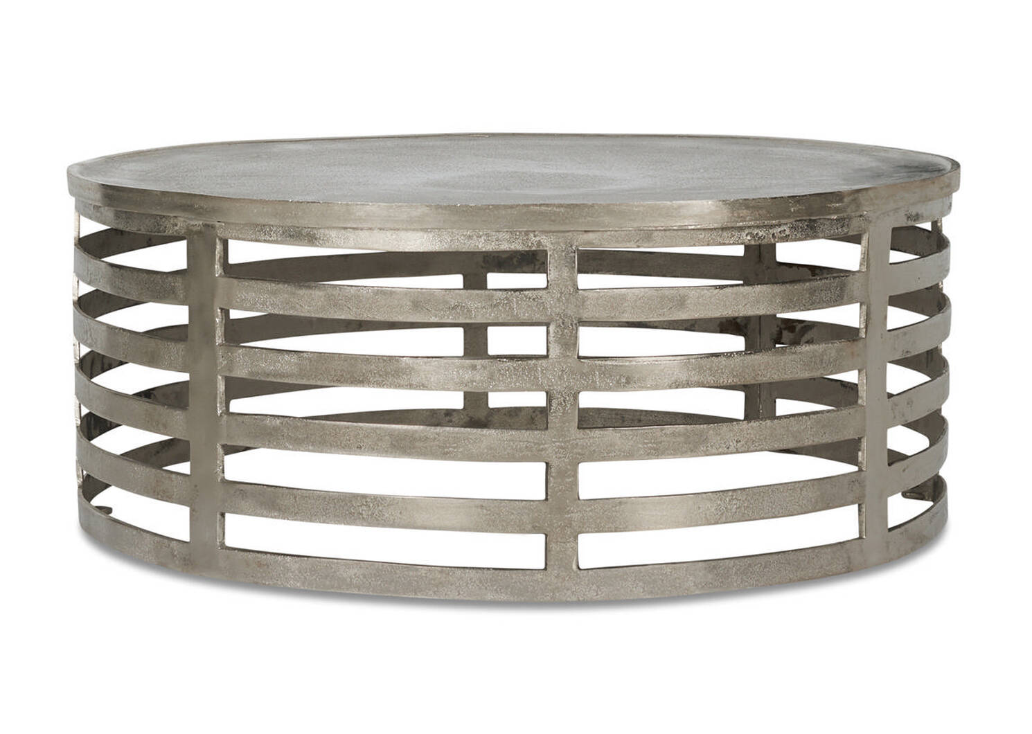 Hector Coffee Table -Raw Nickel