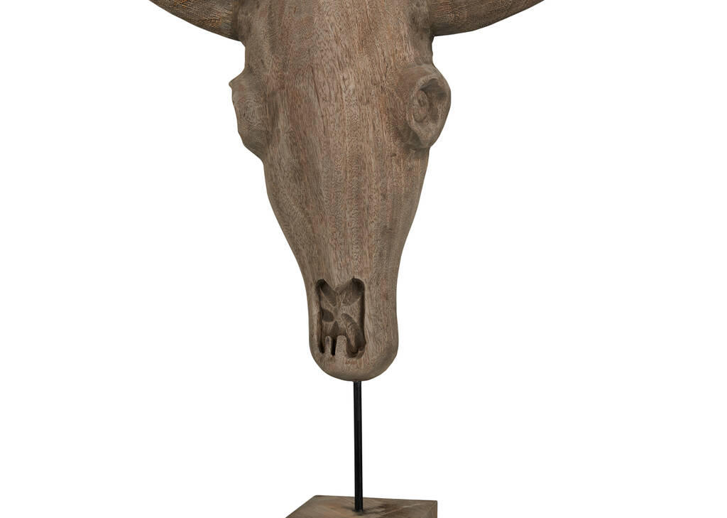 Sculpture de tête de taureau Etan