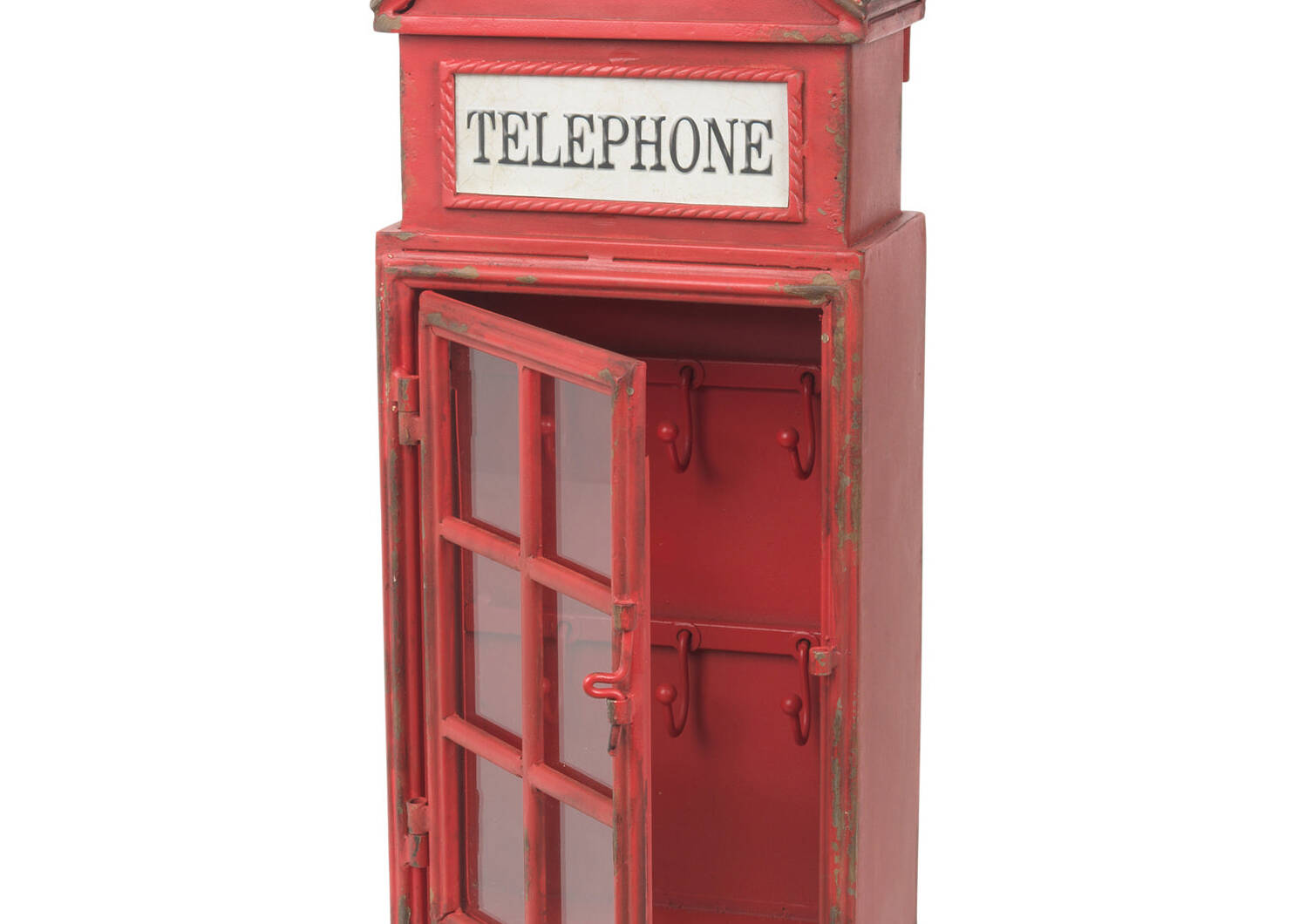 Boîte à clés cabine téléphonique rouge