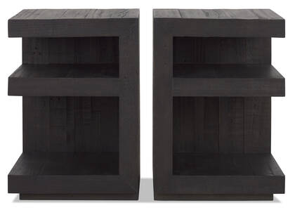 Rooke Nightstand S/2 -Malta Raven