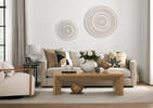 Simone Leather Swivel Chair -Ari Chalk