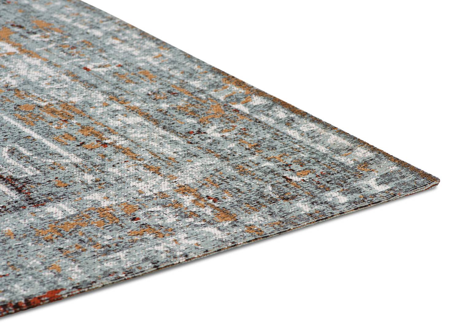 Curio Rug - Blue/Rust