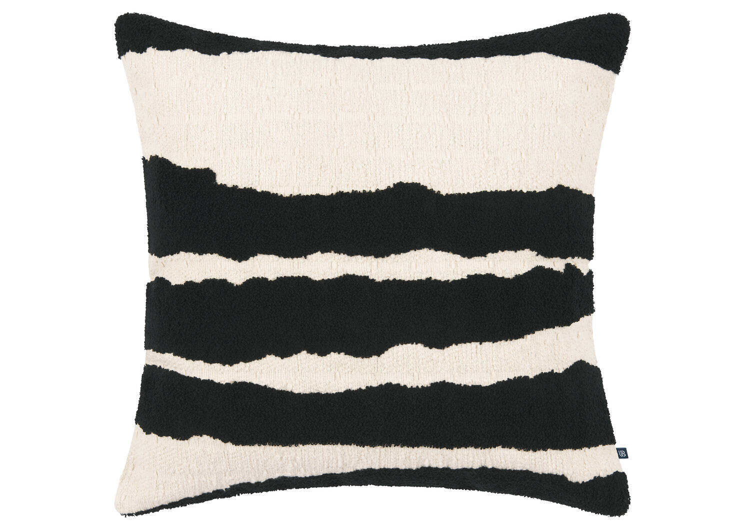 Coussin Tillie 20x20 naturel/noir