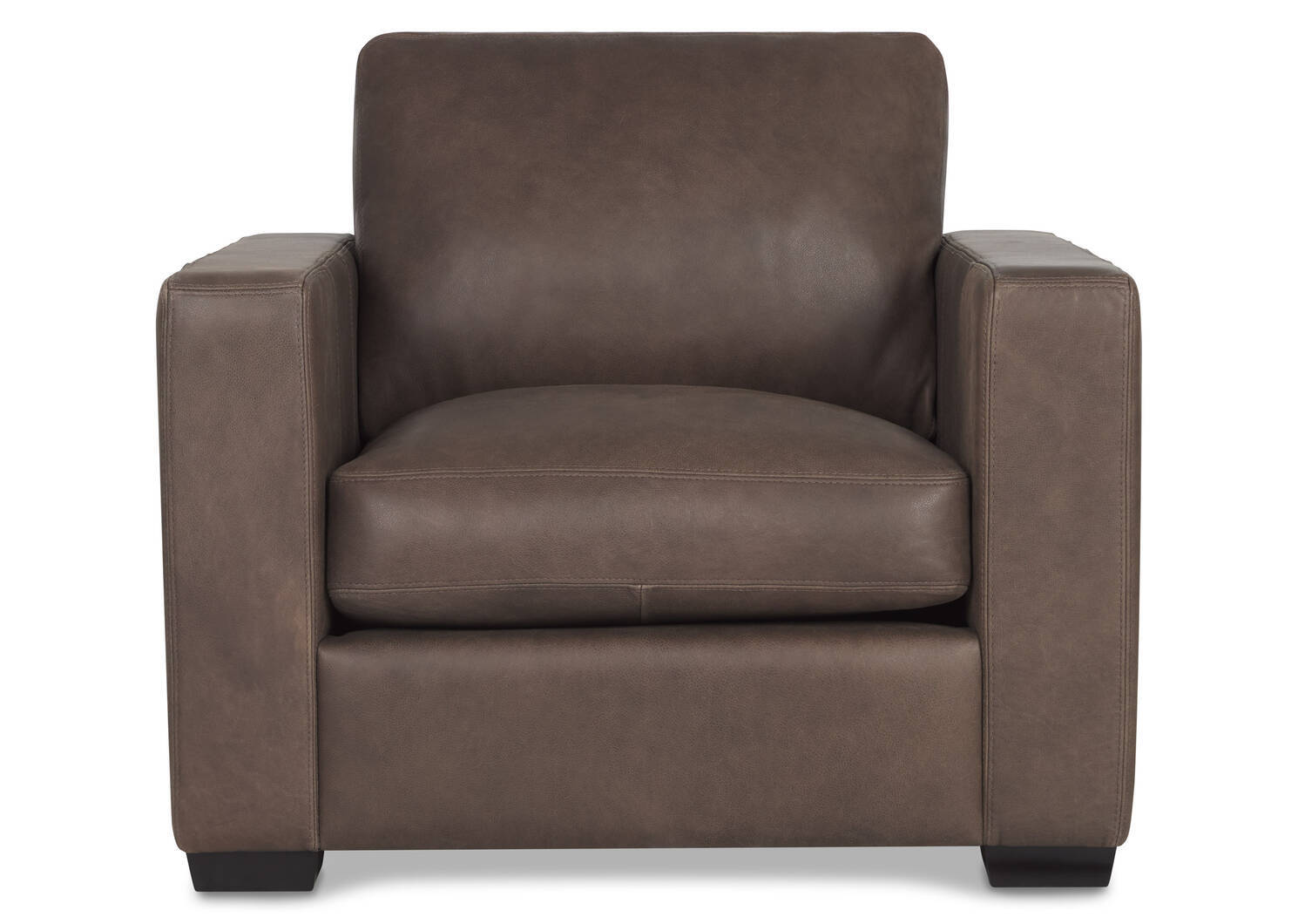 Fauteuil en cuir Brewer -Attica cacao