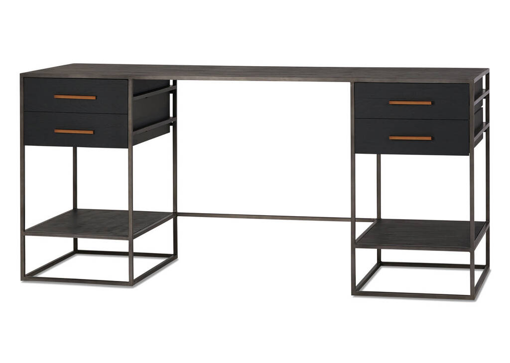 DISCONTINUED Lenyx Desk -Ebony Oak