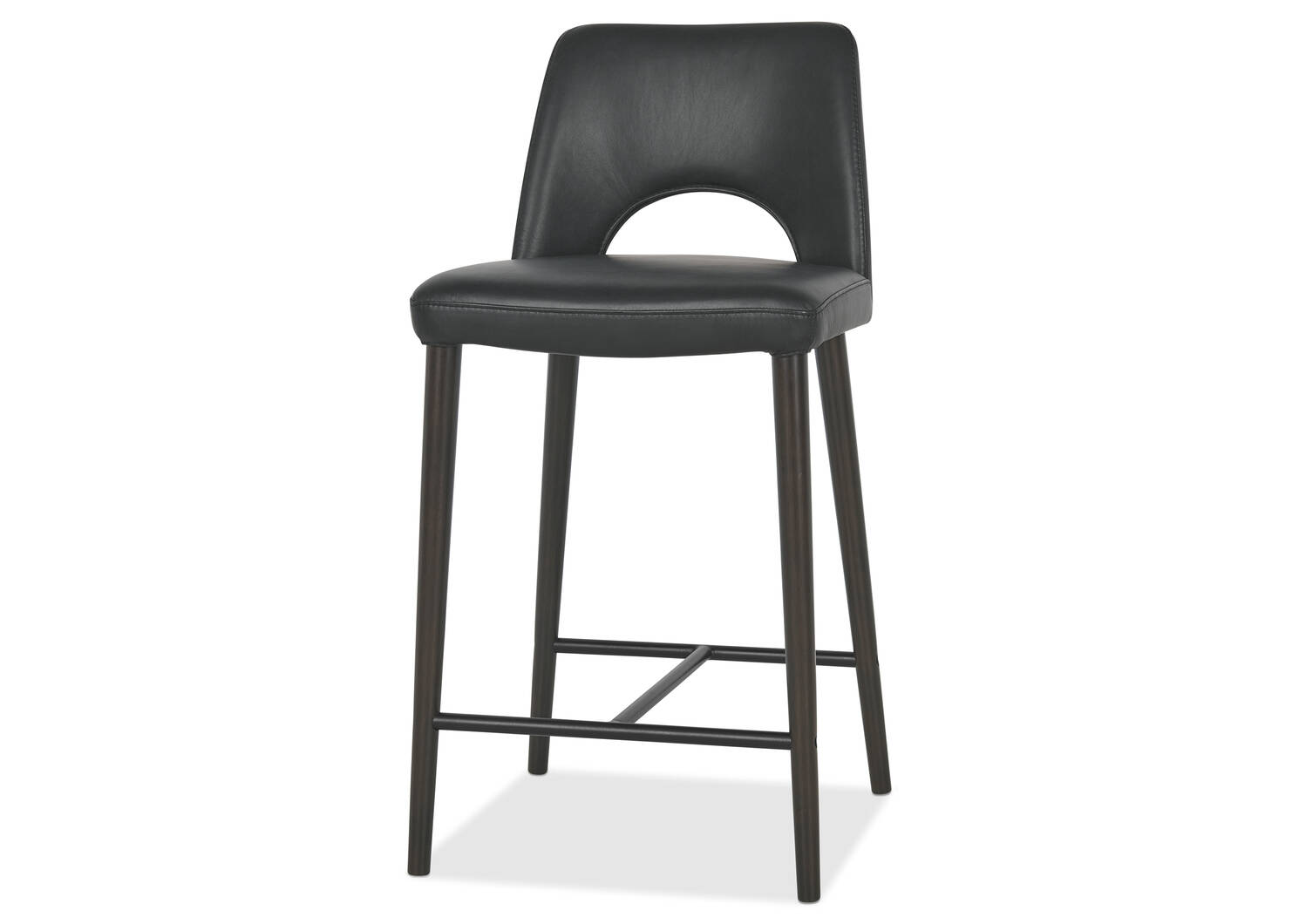 Tabouret en cuir Yvette -Olson ardoise