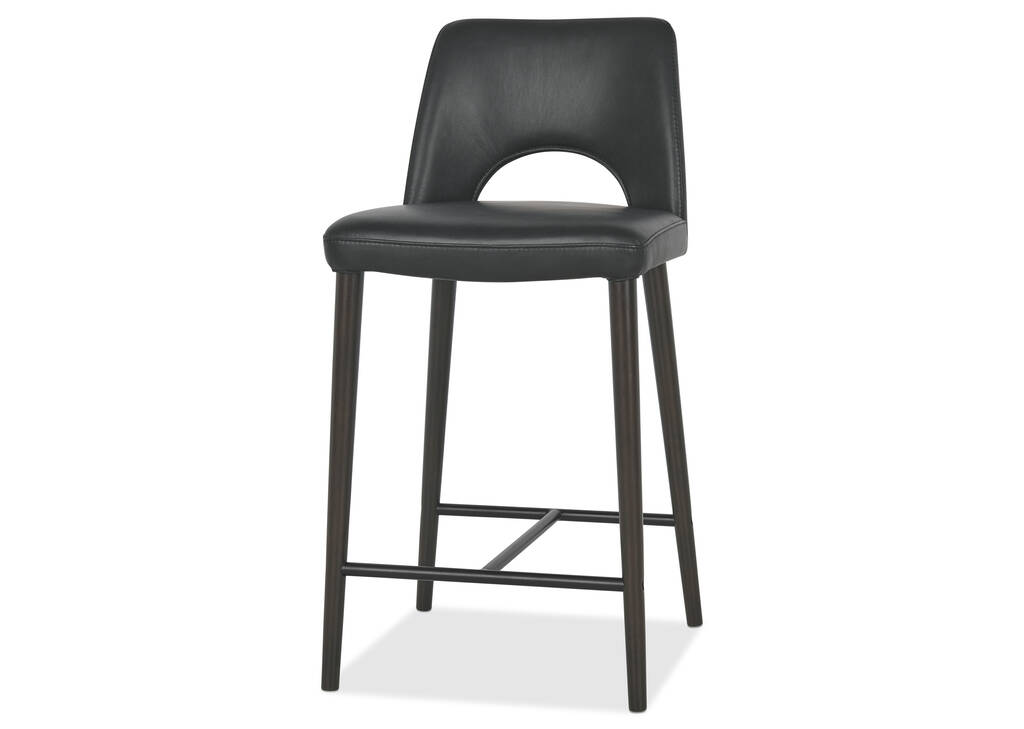 Tabouret en cuir Yvette -Olson ardoise