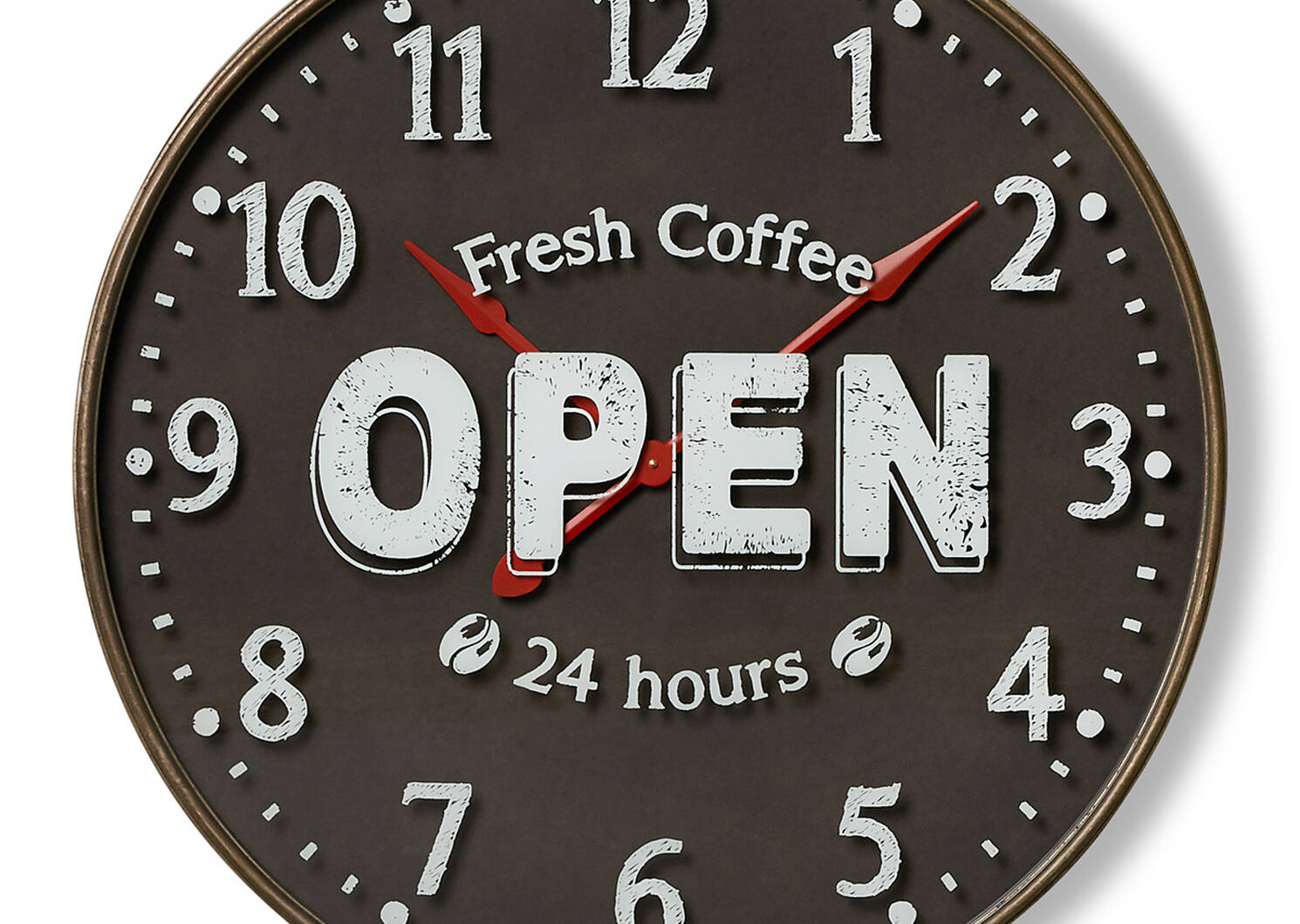 Coffee 24/7 Wall Clock