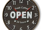Horloge Coffee 24/7