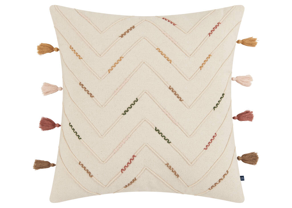 Lamas Cotton Pillow 20x20 Ivory/Multi