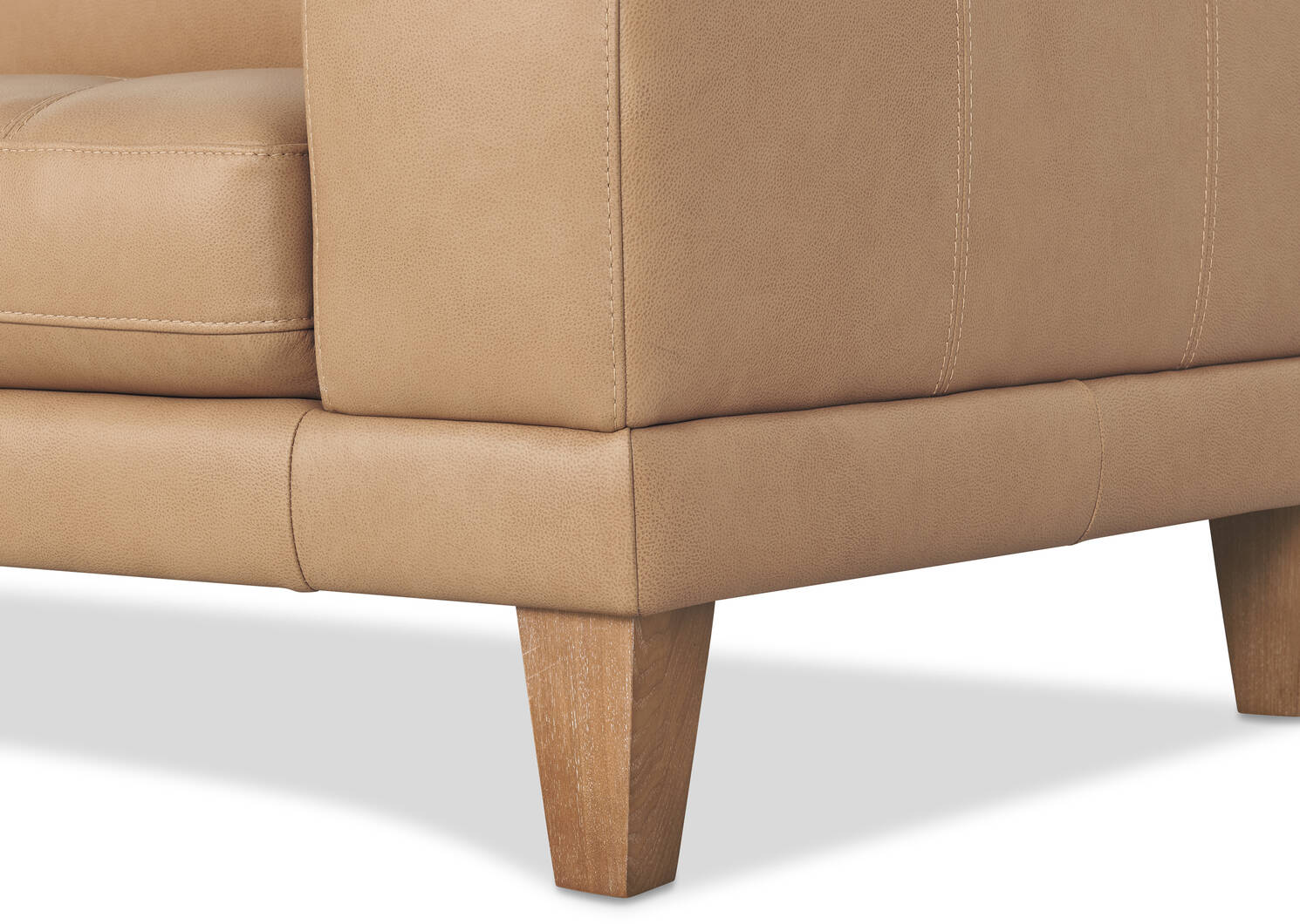 Carson Leather Sofa -Zen Stone