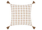 Coussin Sahana 20x20 ivoire/muscade