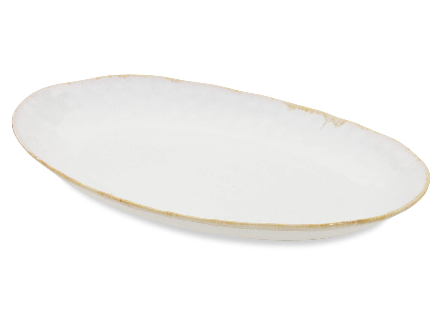 Crofton Glazed Serving Platter White