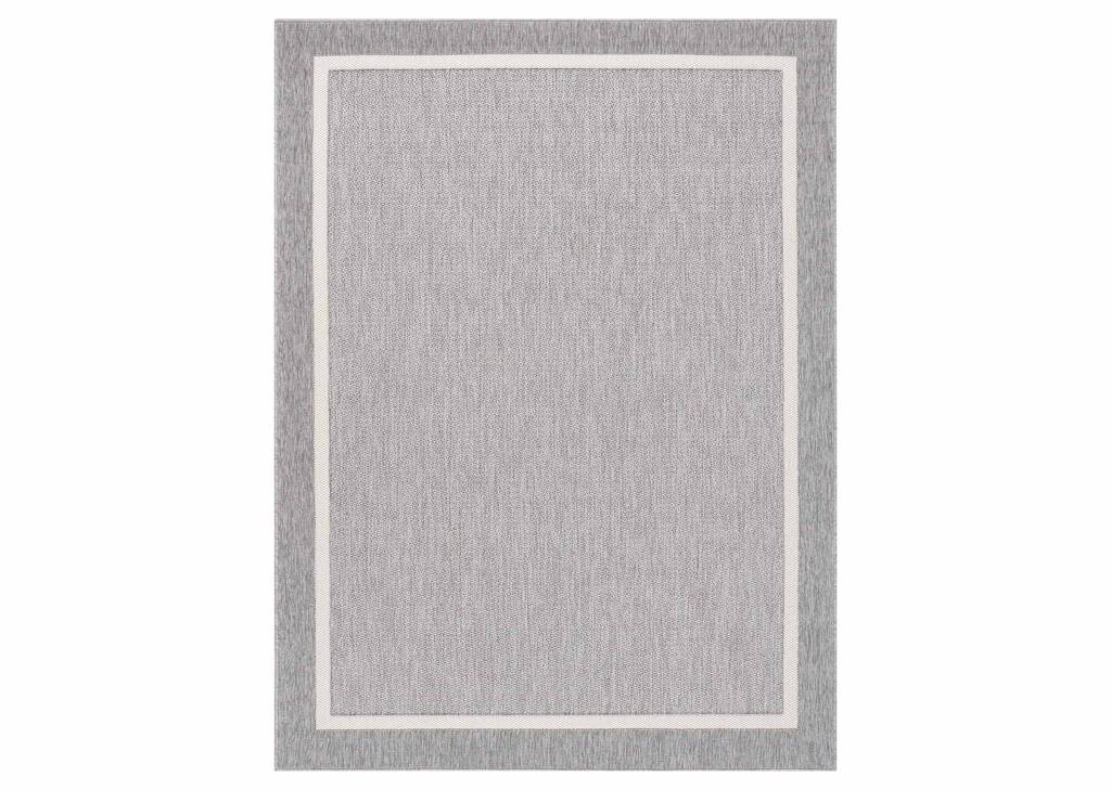 Matira Rug - Border Grey/Ivory