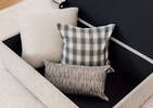 Coussin en coton jacquard Nia 12x22 gris