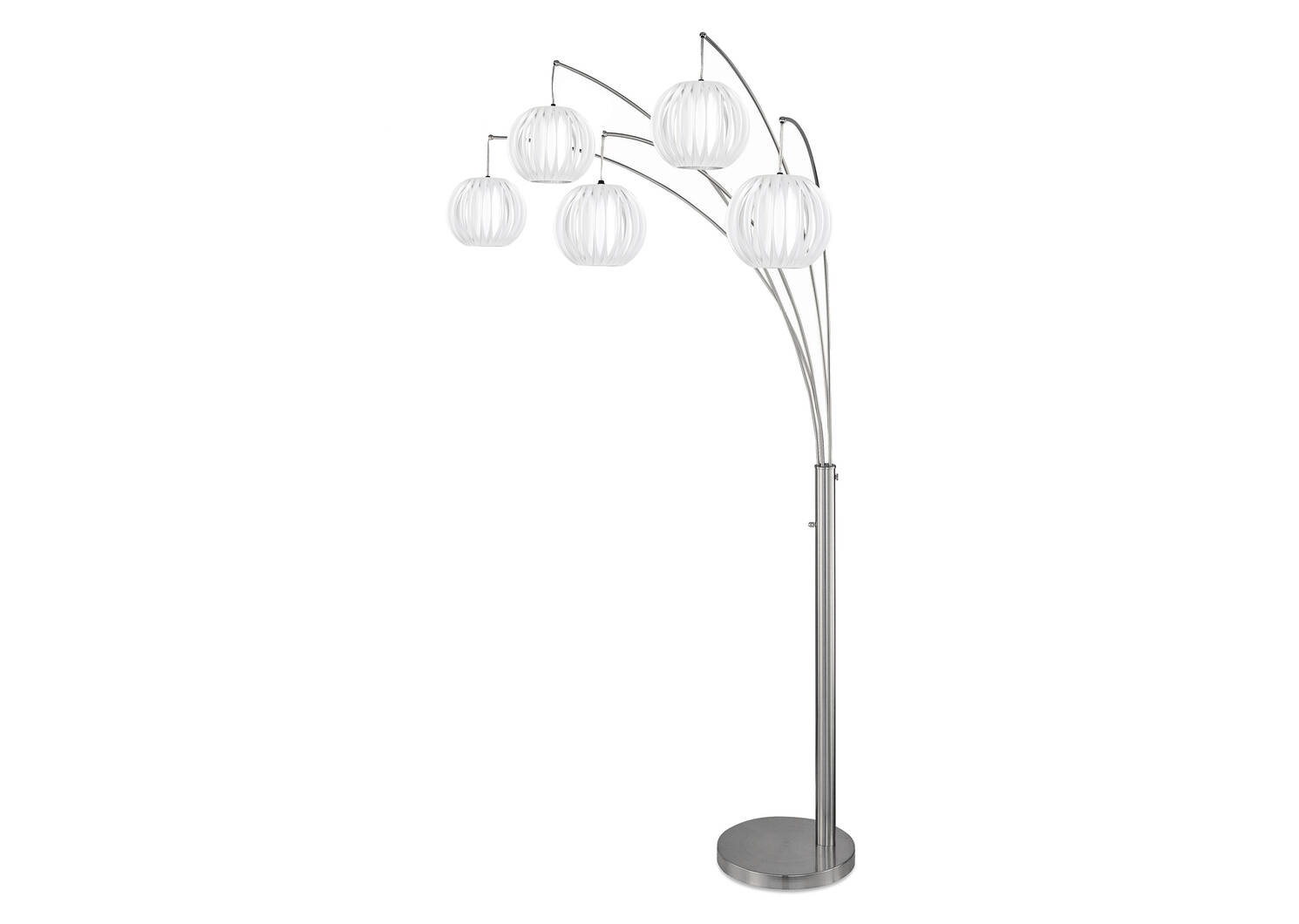 Lantern 5 Floor Lamp White/Nickel
