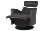 Fauteuil inc. cuir Gabriel -Sol ardoise