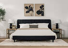 Abbott Bed -Easton Charcoal, QUEEN