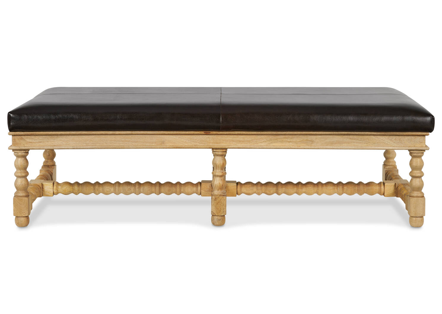 Repose-pieds en cuir Aly Velji -sable