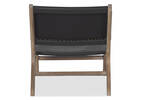 Fauteuil en cuir Kiedis -Portica cendré