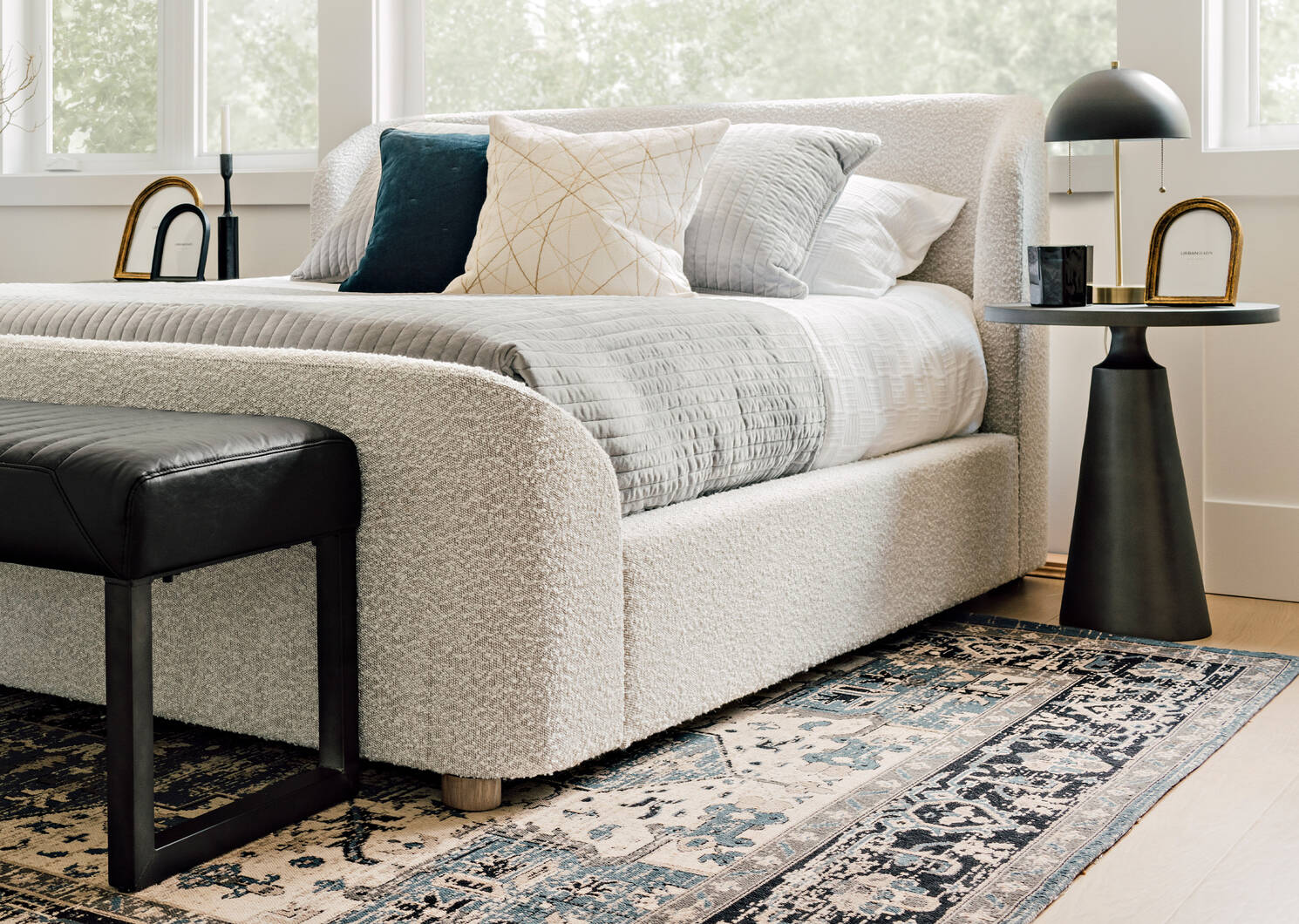 Ensembles de housse de couette en coton Garrett blancs