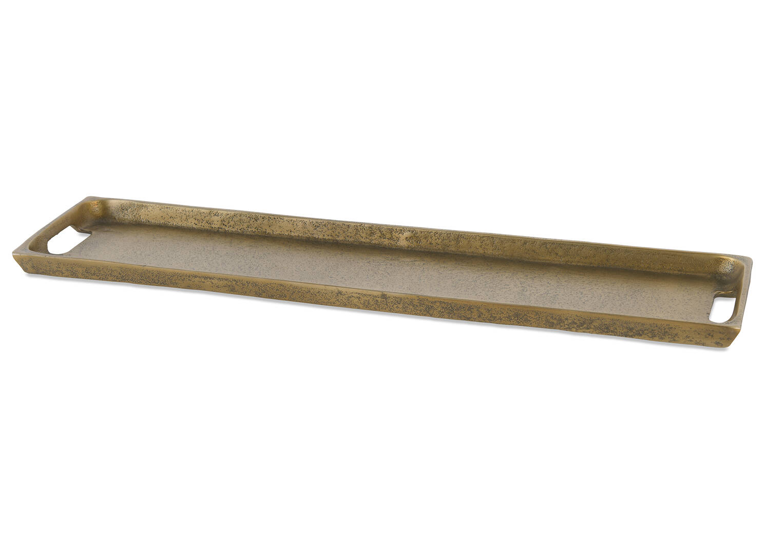 Jamie Narrow Tray Antiqued Brass