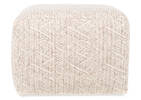 Griffin Cotton Pouf Tan/Ivory