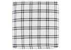 Drew Windowpane Plaid Pouf Ivory/Blac