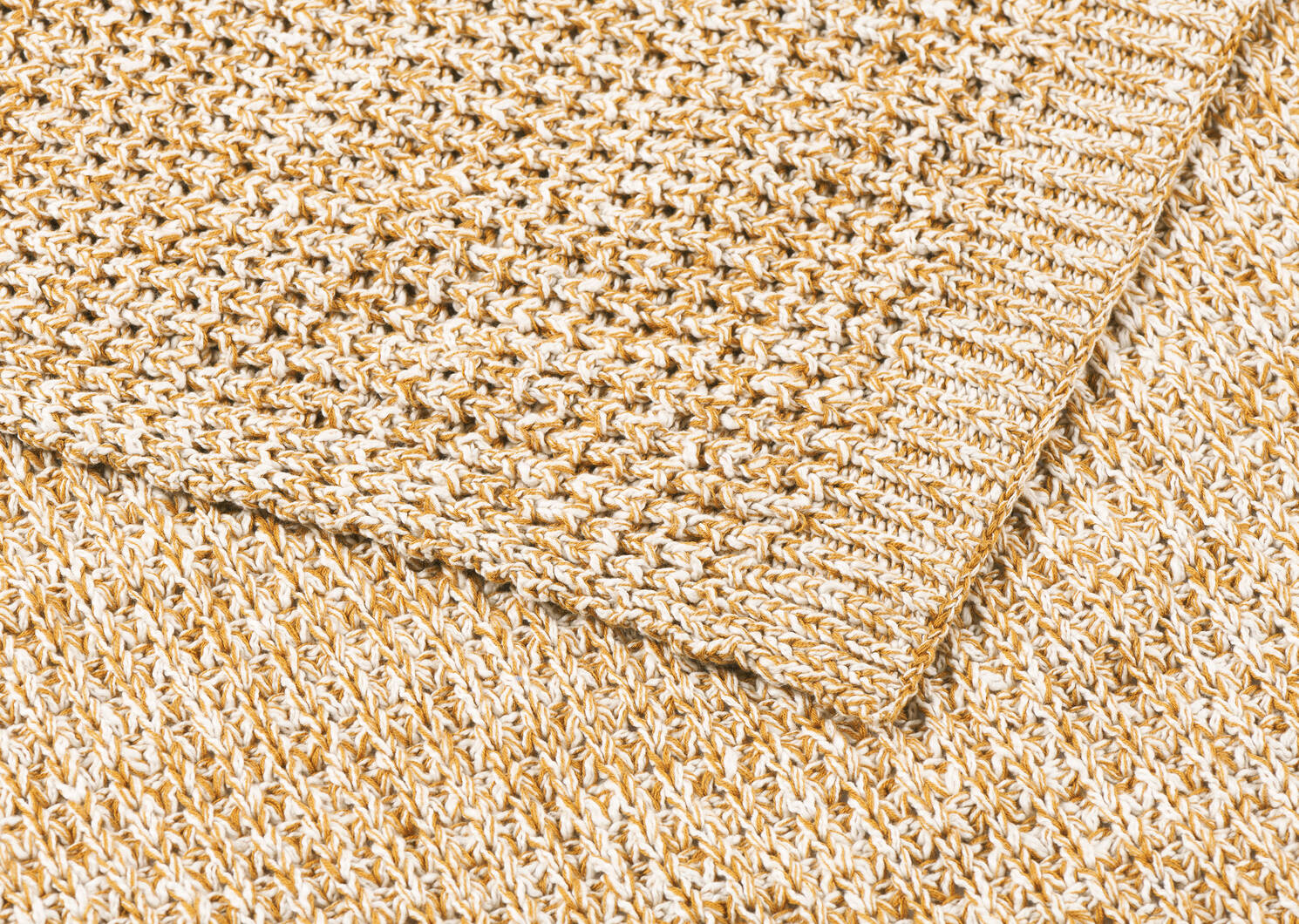 Kian Cotton Throw Marigold/Natural