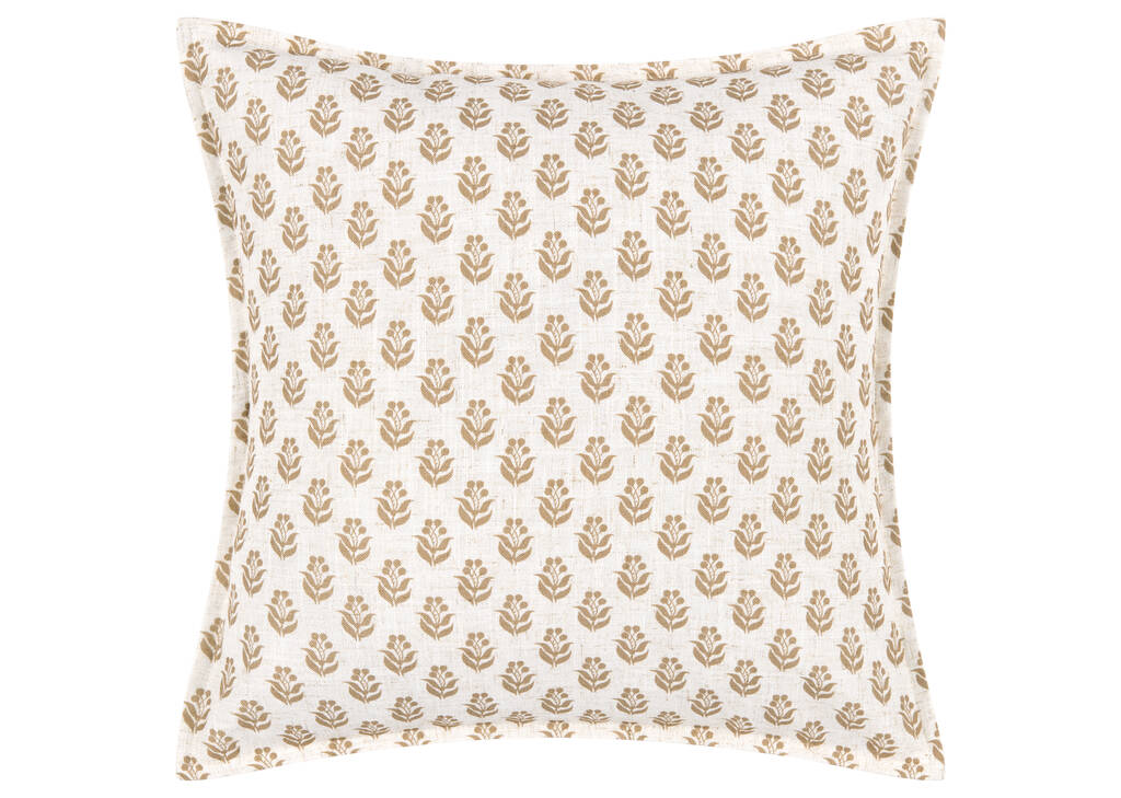 Lizette Printed Pillow 20x20 Iv/Tan