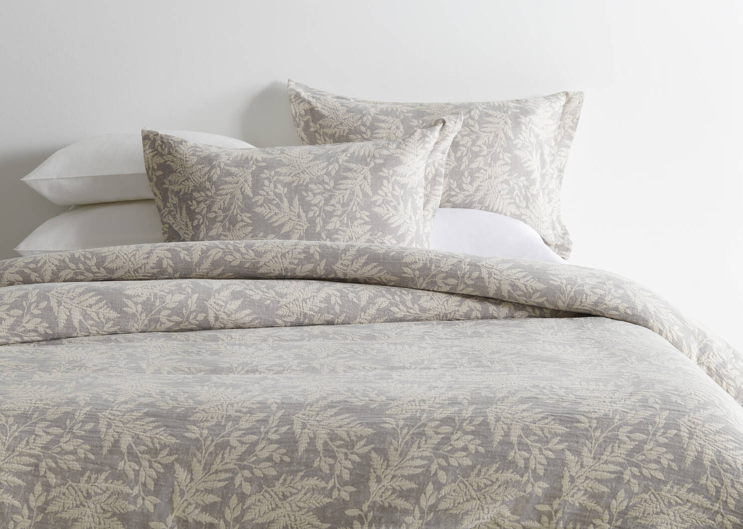 Bess Cotton Duvet Sets Grey/Ivory