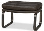 Donnelly Leather Ottoman -Hurst Cocoa