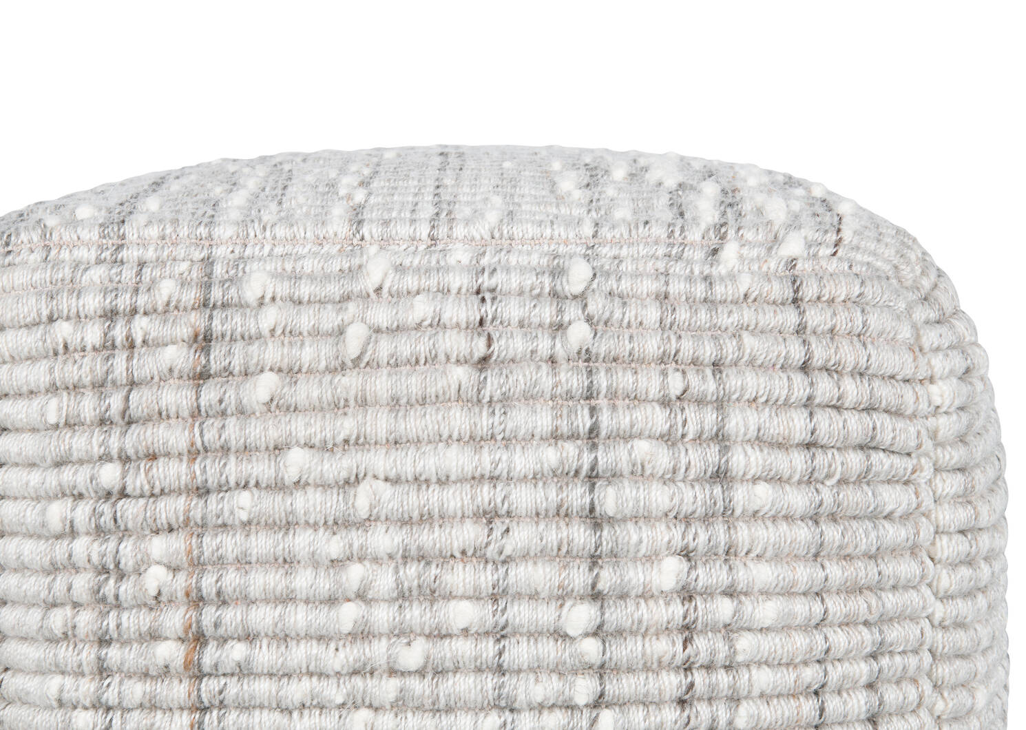 Casis Pouf Grey/Ivory