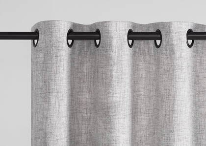 Kendra Curtain 96 Grey/Black Grommet