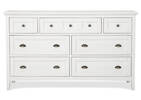 Parker 7 Drawer Dresser -Heron White