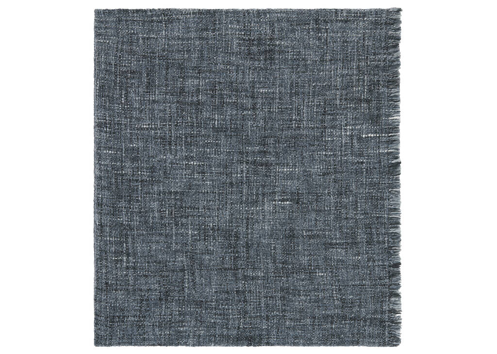 Jeté en coton texturé Parry bleu