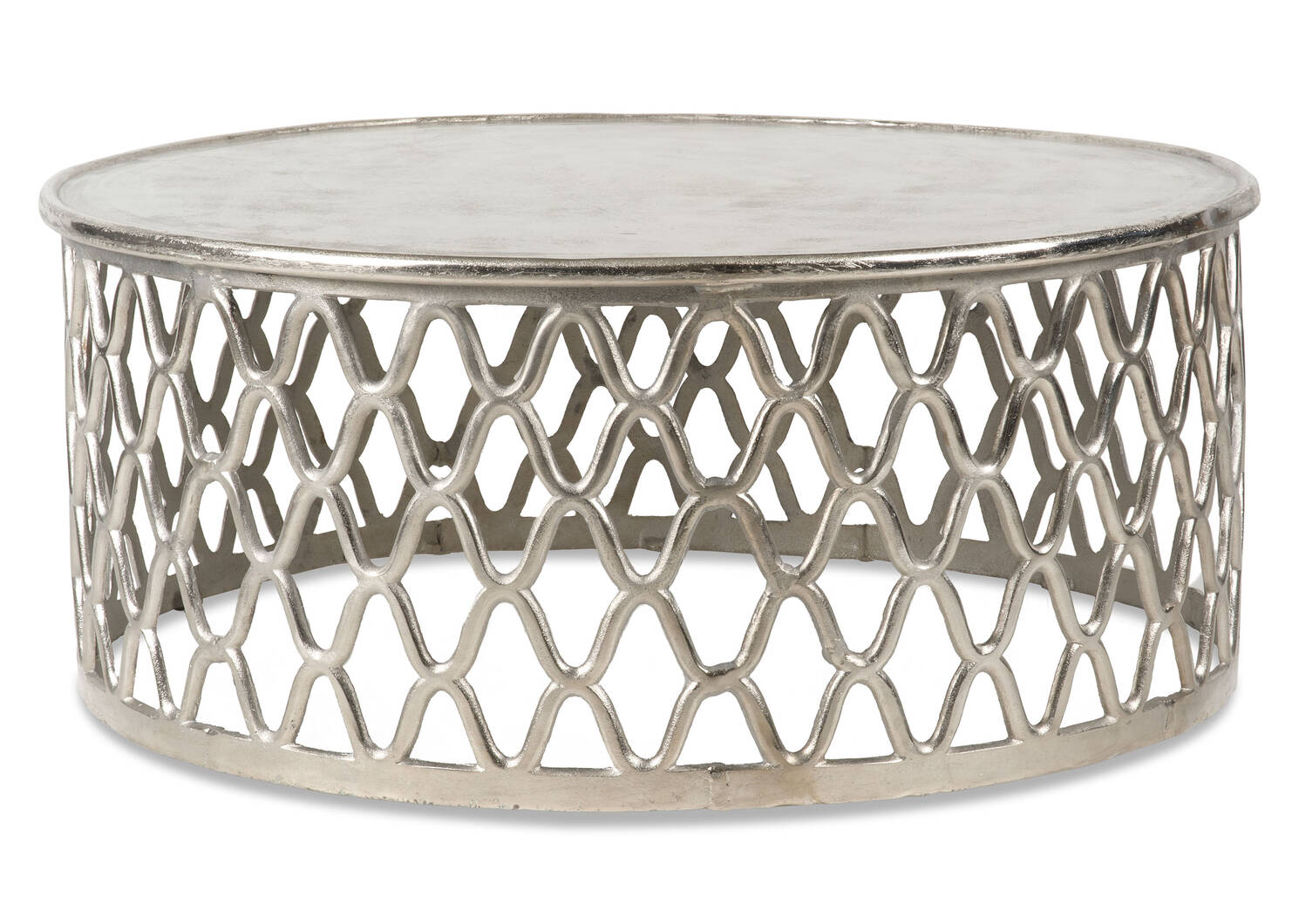 Ashbury Coffee Table -Raw Nickel