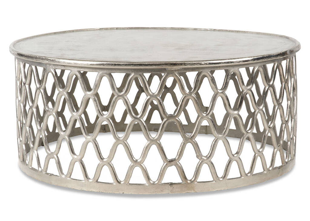 Ashbury Coffee Table -Raw Nickel